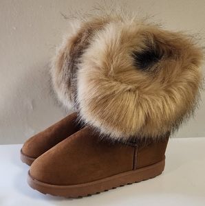 New Camel Colored Fur Boots